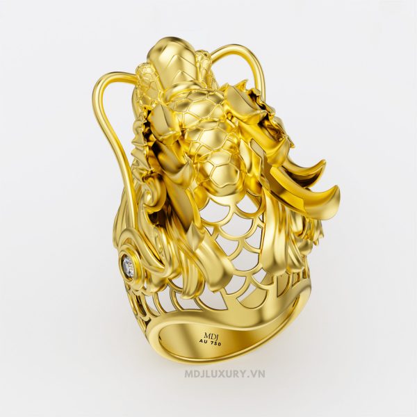 Nhẫn Nam Rồng Vàng 18K NN250