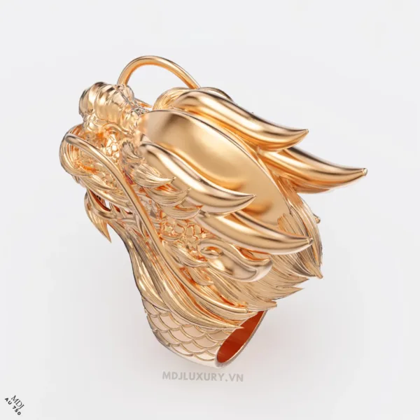 Nhẫn Nam Đầu Rồng Vàng 18K – MDJ NN251