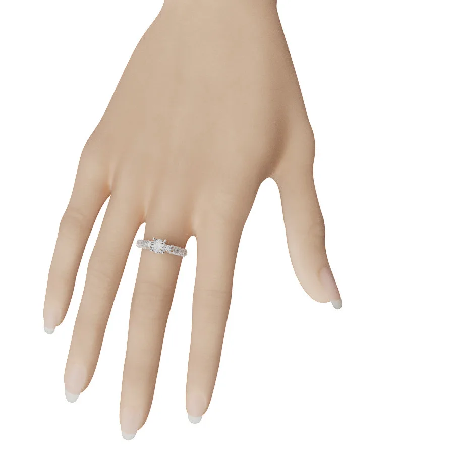 Nhẫn Đính Hôn Hà Nội Vàng Trắng MDJ NNU101