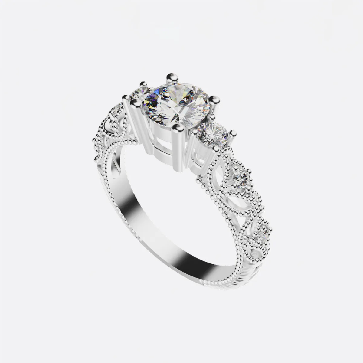 Nhẫn Đính Hôn Hà Nội Vàng Trắng MDJ NNU101