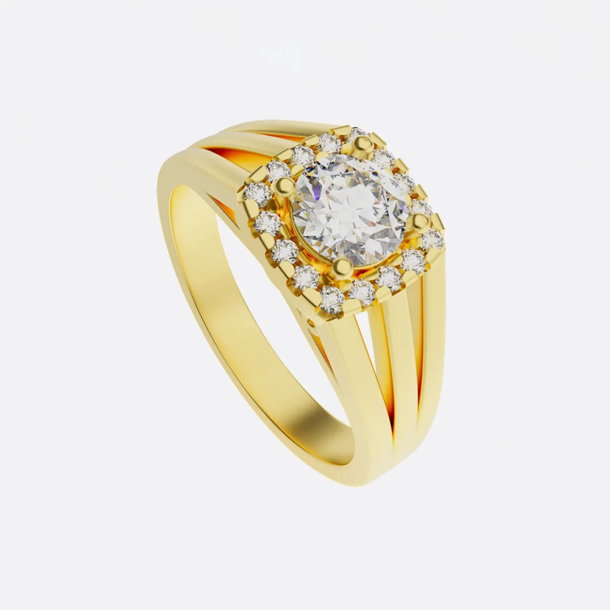 Nhẫn đính hôn bằng vàng trắng MDJ NNU102