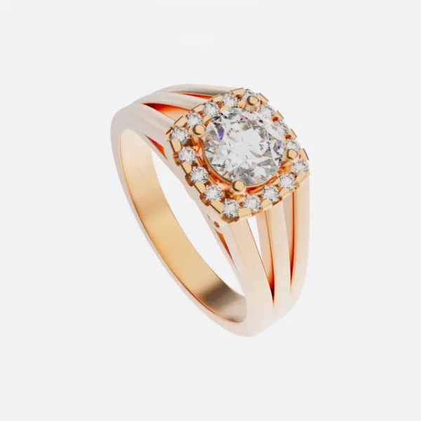 Nhẫn đính hôn bằng vàng trắng MDJ NNU102