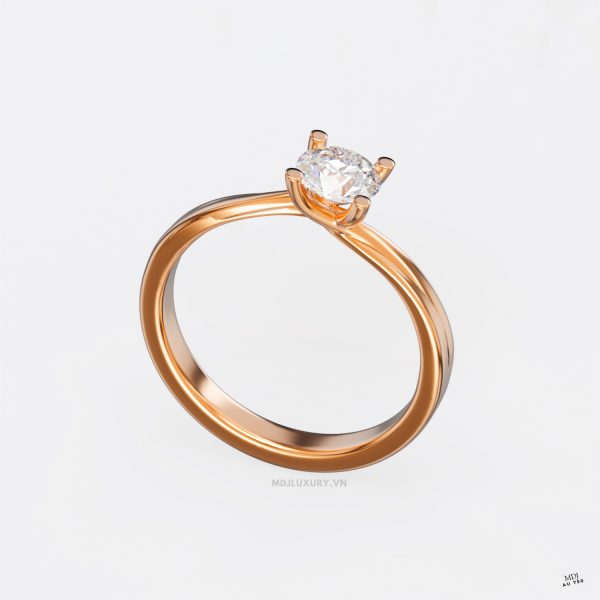 Nhẫn Cầu Hôn Vàng Hồng Cao Cấp Hà Nội MDJ NNU99