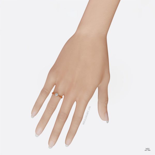 Nhẫn Cầu Hôn Vàng Hồng Cao Cấp Hà Nội MDJ NNU99