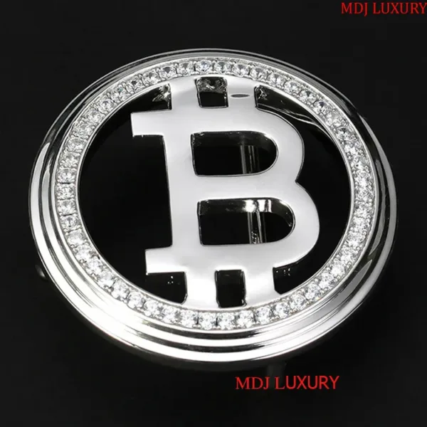 Mặt thắt lưng Bitcoin bạc 925 - TL23CD