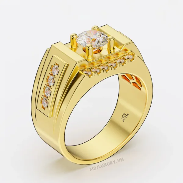 Nhẫn nam vàng tây và đá quý NN119