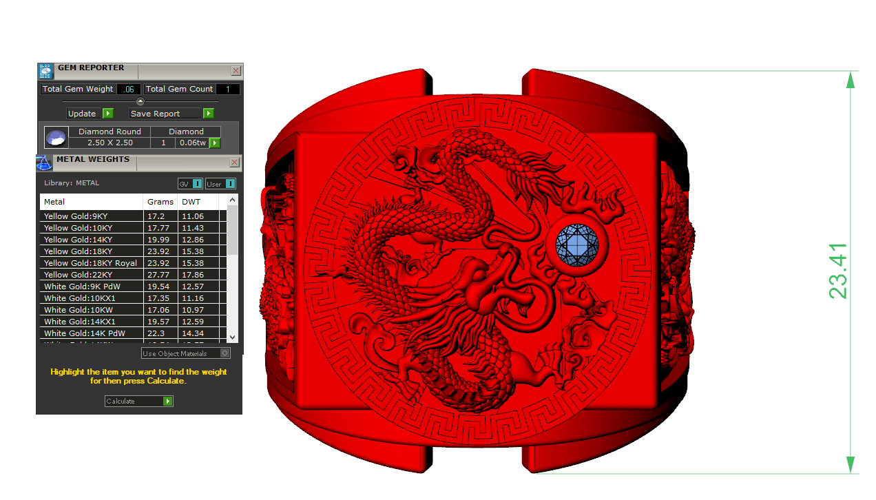 Nhẫn Nam Rồng Đẹp NN167