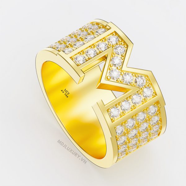 Nhẫn vàng nam chữ M NN179