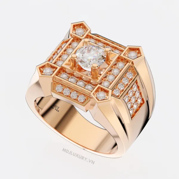 Nhẫn nam vàng trắng 10k – 18K NN203