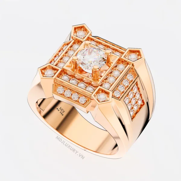 Nhẫn nam vàng trắng 10k – 18K NN203