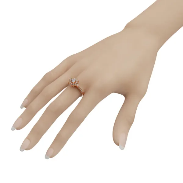 Nhẫn đính hôn vàng trắng Hà Nội  MDJ NNU109