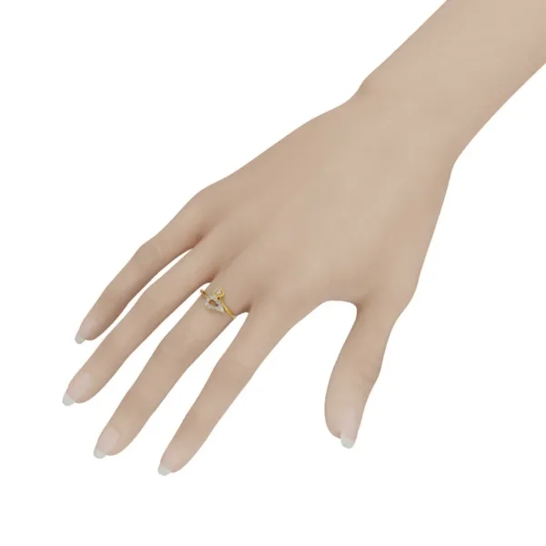 Nhẫn đính hôn vàng trắng MDJ NNU118