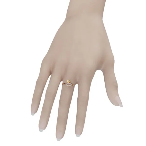 Nhẫn đính hôn vàng trắng MDJ NNU118