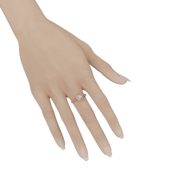 Nhẫn Đính Hôn vàng nữ đá ruby MDJ NNU124