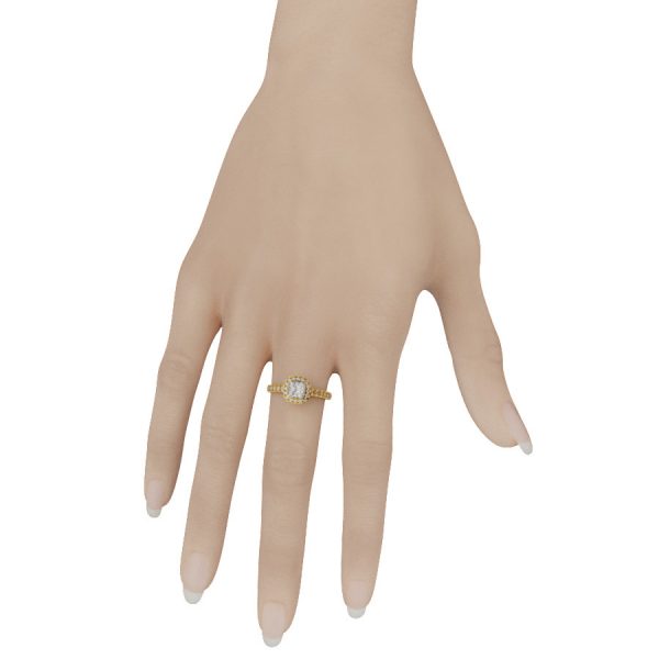 Nhẫn Đính Hôn vàng nữ đá ruby MDJ NNU124