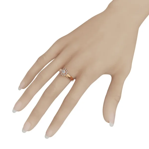 Nhẫn đính hôn kim cương vàng trắng nữ  MDJ NNU129