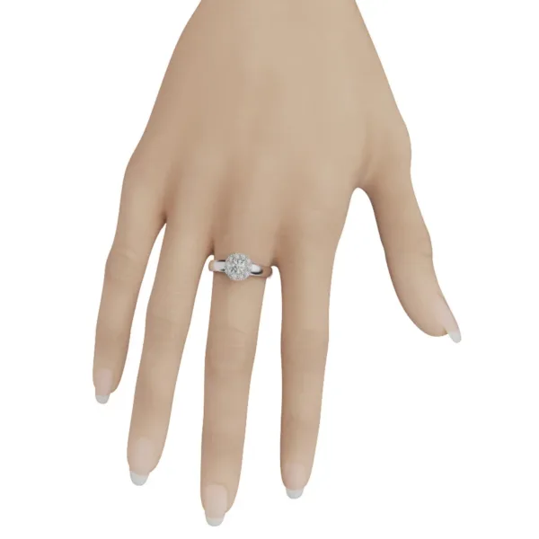 Nhẫn đính hôn kim cương vàng trắng nữ  MDJ NNU129