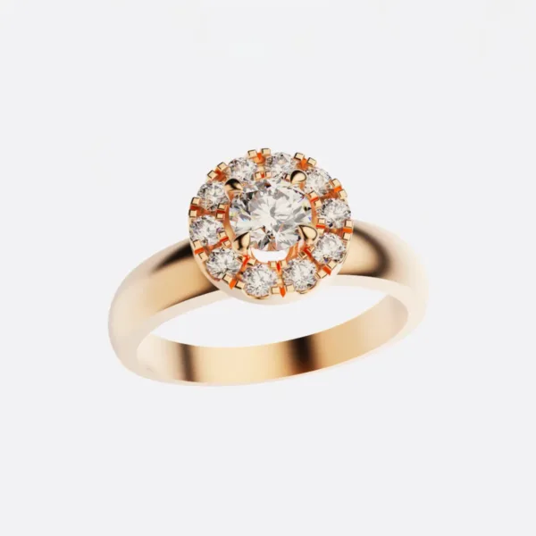 Nhẫn đính hôn kim cương vàng trắng nữ  MDJ NNU129