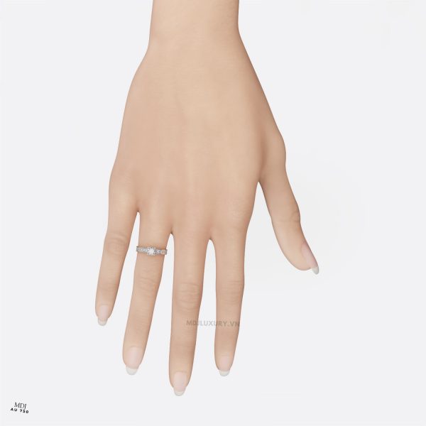 Nhẫn Đính Hôn Vàng Hồng Kim Cương Lab NNU39A