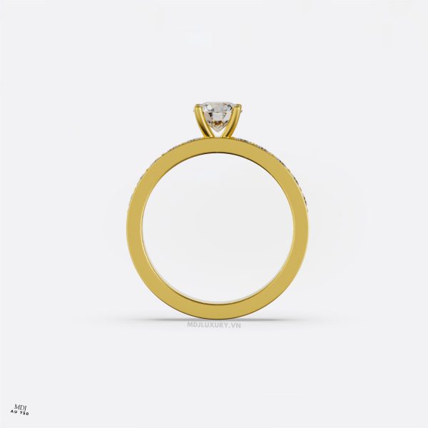 Nhẫn Đính Hôn Vàng Hồng Kim Cương Lab NNU39A