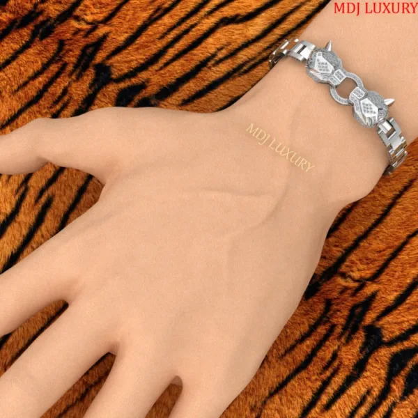 Lắc tay nam vàng 18K - Lắc tay Báo C.a.r.t.i.e.r 18K LTN09