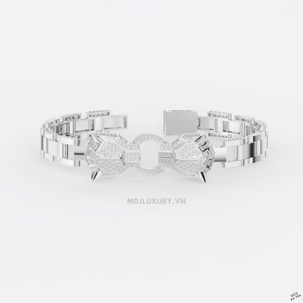 Lắc tay nam vàng 18K – Lắc tay Báo C.a.r.t.i.e.r 18K LTN09