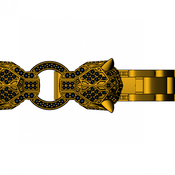 Lắc tay nam vàng 18K – Lắc tay Báo C.a.r.t.i.e.r 18K LTN09