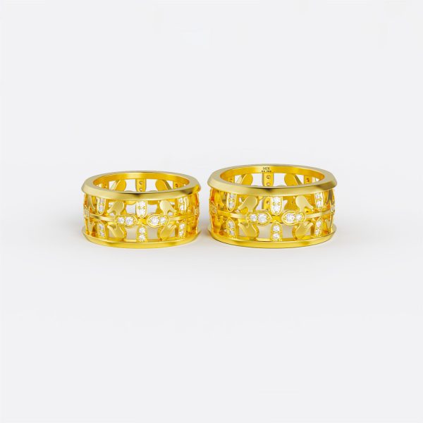 Nhẫn cưới vàng tây 18K Hathor Hà Nội NC161