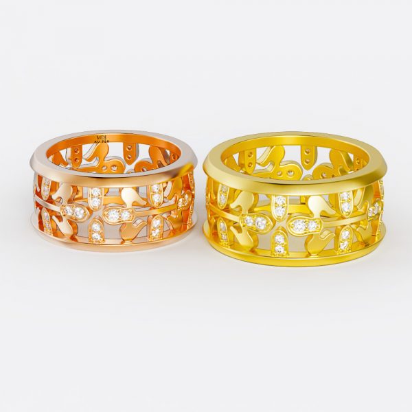 Nhẫn cưới vàng tây 18K Hathor Hà Nội NC161