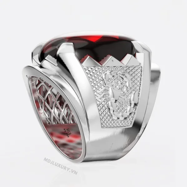 Nhẫn vàng nam đá Ruby thiên nhiên NN157
