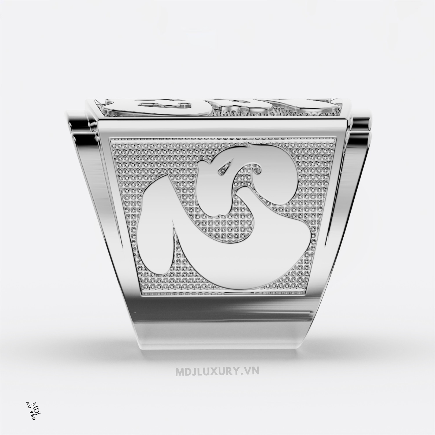 Nhẫn Nam Vàng 18K Chữ Phúc MDJ – NN259