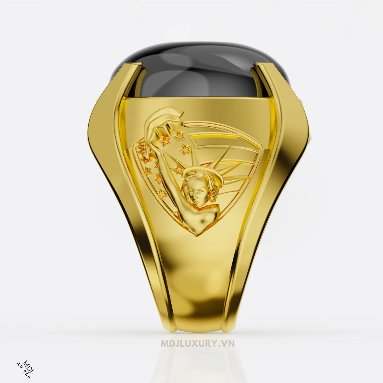 Nhẫn Nam Vàng Trắng Đá Ruby – NN260