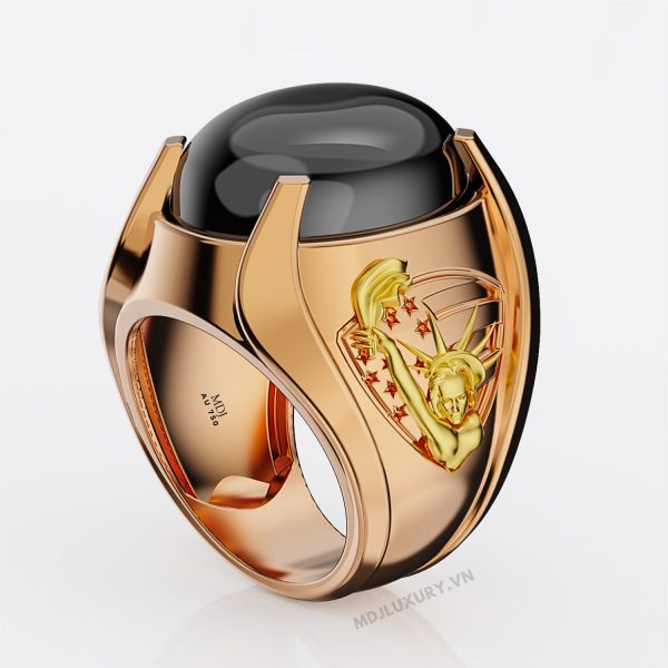 Nhẫn Nam Vàng Trắng Đá Ruby – NN260