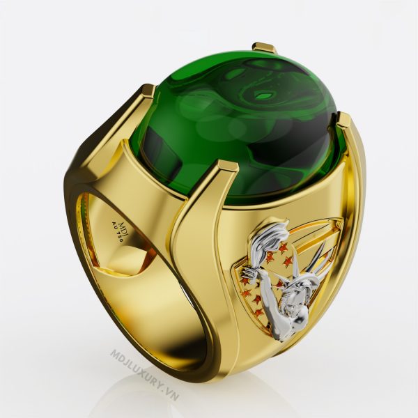 Nhẫn Nam Vàng Trắng Đá Ruby – NN260