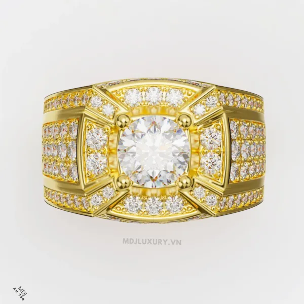 Nhẫn Nam Vàng Tây 18K MDJ Cao Cấp NN264