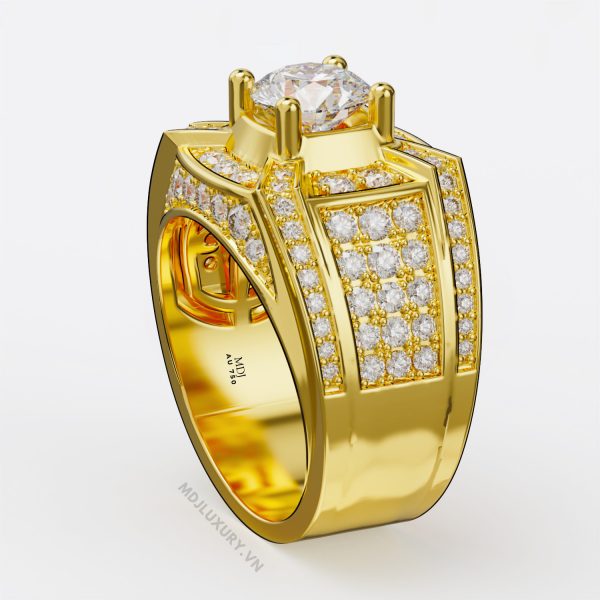 Nhẫn Nam Vàng Tây 18K MDJ Cao Cấp NN264