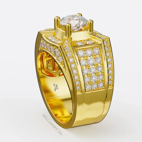 Nhẫn Nam Vàng Tây 18K MDJ Cao Cấp NN264