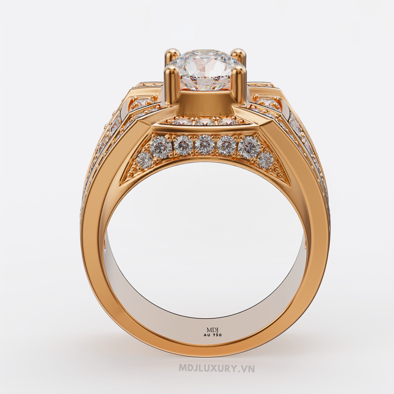 Nhẫn Nam Vàng Tây 18K MDJ Cao Cấp NN264