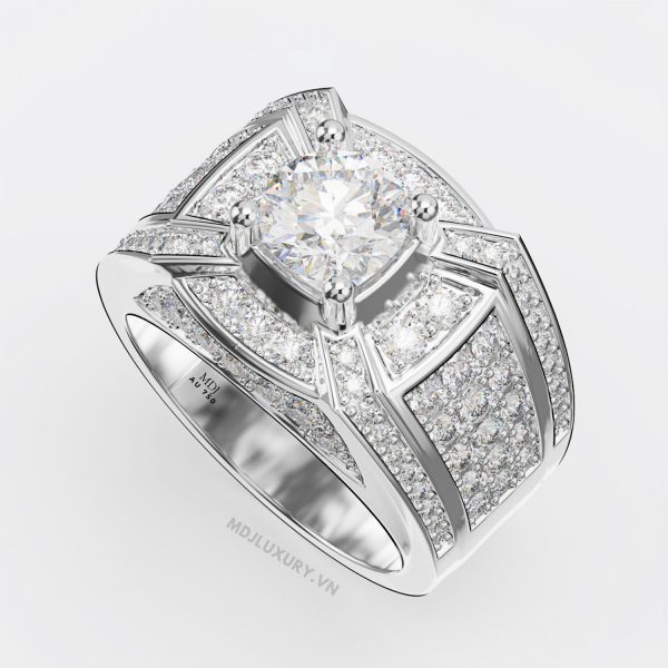 Nhẫn Nam Vàng Tây 18K MDJ Cao Cấp NN264