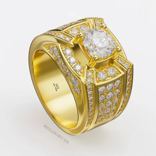 Nhẫn Nam Vàng Tây 18K MDJ Cao Cấp NN264