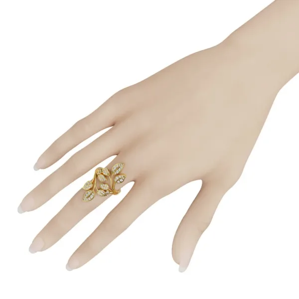 Nhẫn đính hôn cao cấp vàng trắng MDJ NNU139