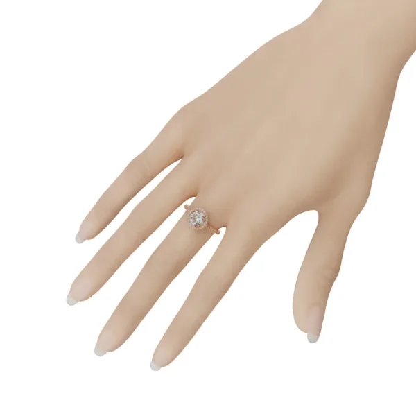 Nhẫn Cầu Hôn Vàng Hồng đá Ruby NNU52