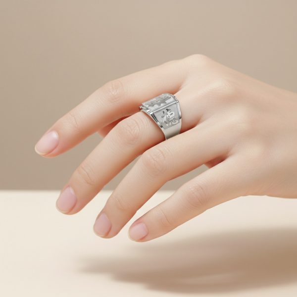 Nhẫn Nam Vàng 18K Chữ Phúc MDJ – NN259