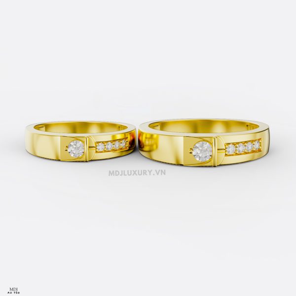 Nhẫn Cưới Vàng Tây MDJ 14K Cao cấp- NC23