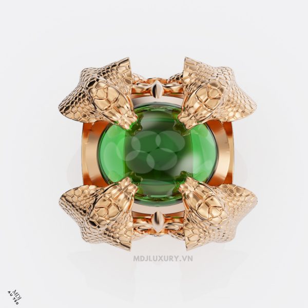 Nhẫn Nam Vàng Tây con giáp tuổi tỵ đá quý – MDJ LUXURY – NN104