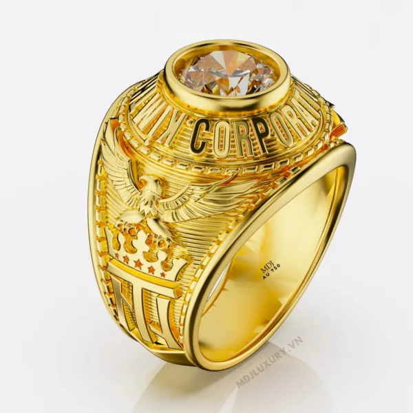 Nhẫn Mỹ Vàng Trắng 18K Đại Bàng Cao Cấp – NN267