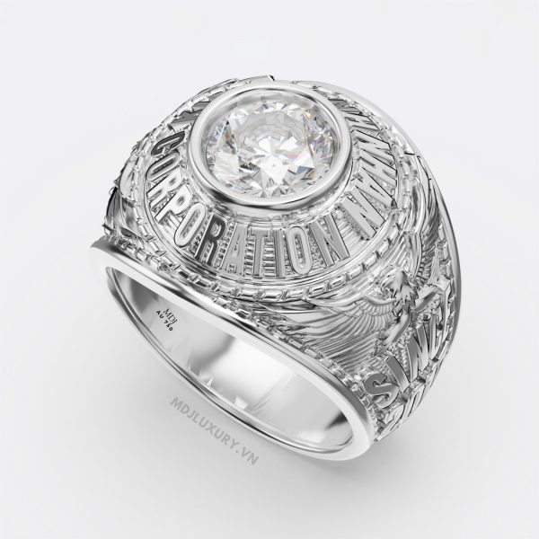 Nhẫn Mỹ Vàng Trắng 18K Đại Bàng Cao Cấp – NN267