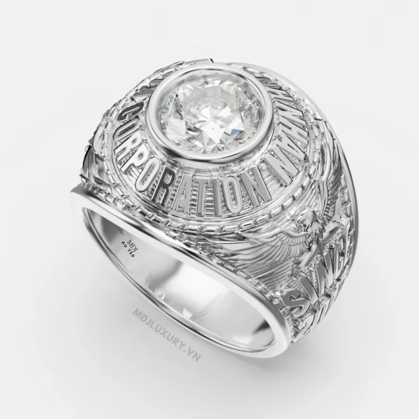 Nhẫn Mỹ Vàng Trắng 18K Đại Bàng Cao Cấp – NN267