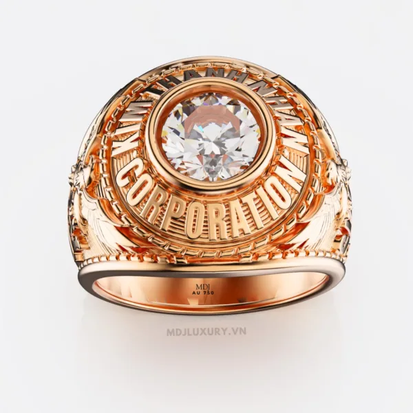 Nhẫn Mỹ Vàng Trắng 18K Đại Bàng Cao Cấp – NN267