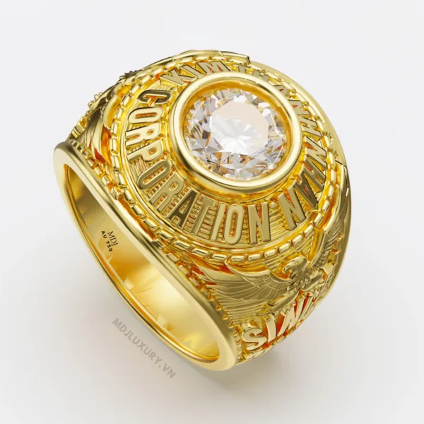 Nhẫn Mỹ Vàng Trắng 18K Đại Bàng Cao Cấp – NN267